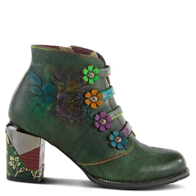 Spring Step L'Artiste Women's Maleeka Leather Mid Calf Boot Green Multi EU 37 / US 6.5-7