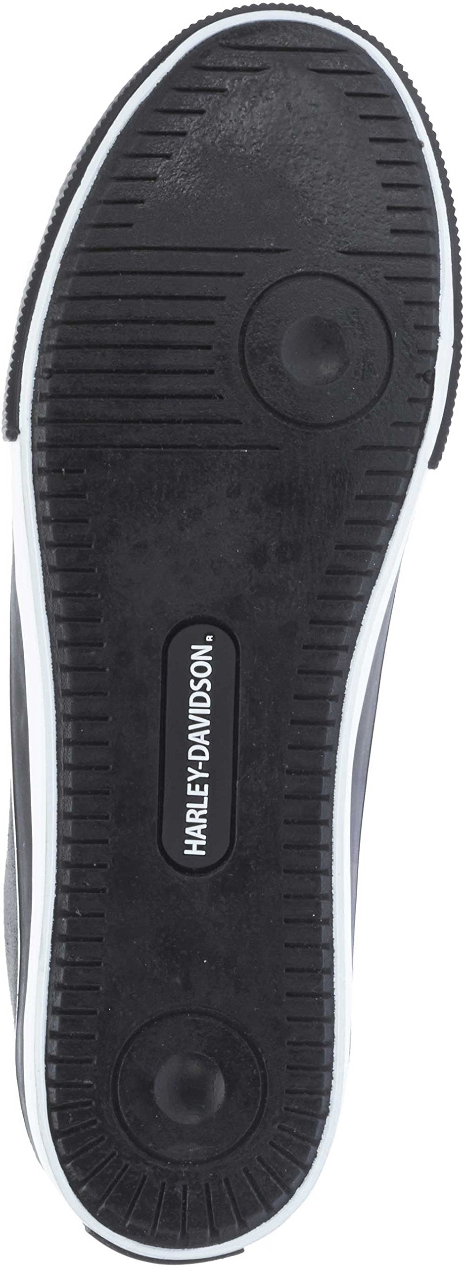 Harley-Davidson Men's Baxter Leather Motorcycle Casual Sneaker, Black/White, 10.5