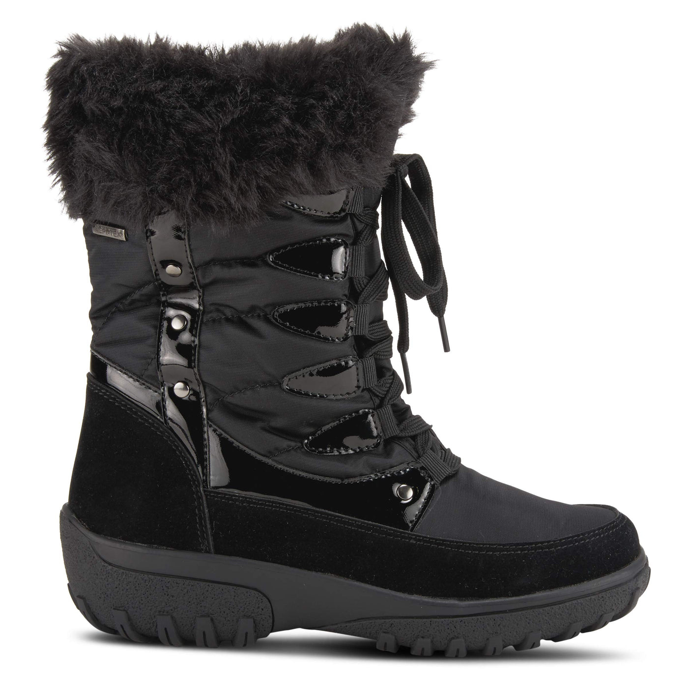Flexus Spring Step Stormy Boots for Women - Waterproof Women's Snow Boots With Adjustable Lace and Zippers - Faux Fur Winter Boots for Outdoor