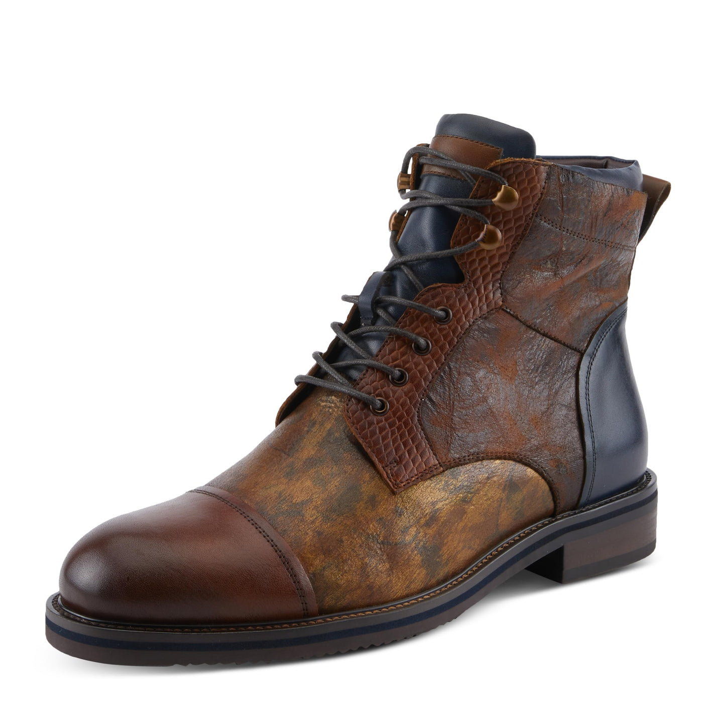 Spring Step L'Artiste Larry Men's Fashion Boot - Bold Mix of Prints, Lasting Comfort, Standout Style