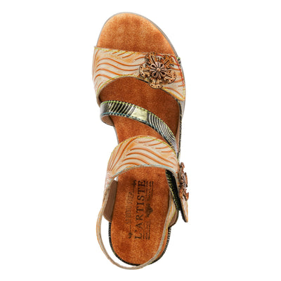 Spring Step L'Artiste Women's Acarine Heeled Sandal Olive Multi EU 35 / US 5