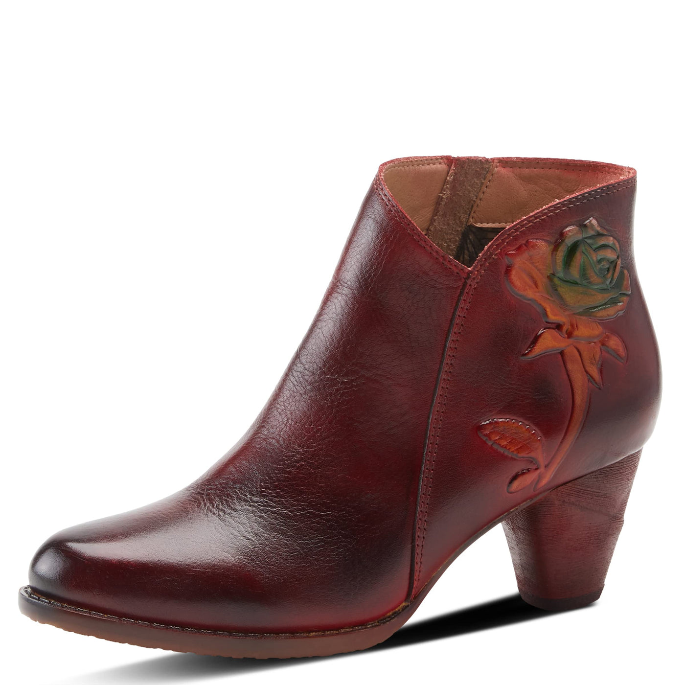 Spring Step L`Artiste Women's Eyecatching Slip-On BootieDark Red EU 39 / US 8.5