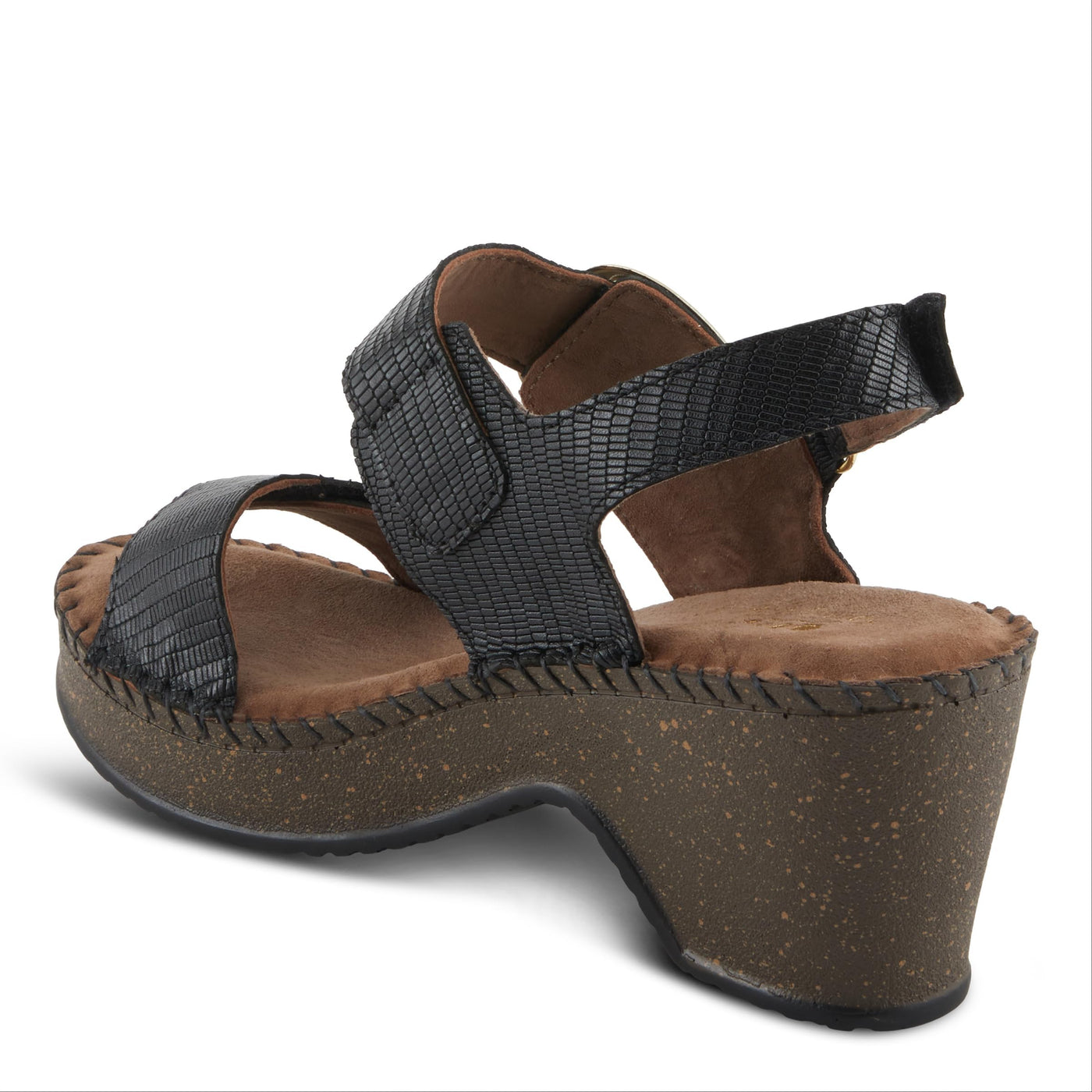 Spring Step CHENDA Women's Demi Wedge Sandals - Stylish & Comfortable, Sumptuous Suede Footbed