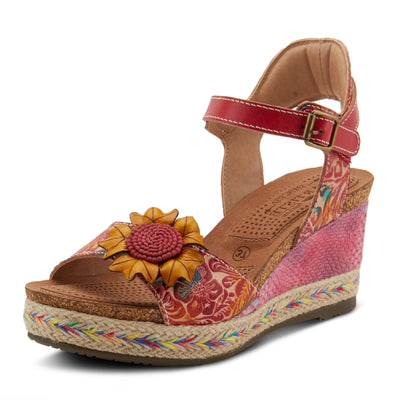 Spring Step L'Artiste Women's Annmarie Ankle Strap Sandal Red Multi EU 40 / US 9