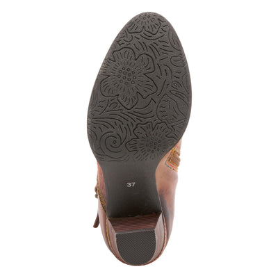Spring Step L'Artiste Women's Captivate Leather Bootie Brown Multi EU 39 / US 8.5