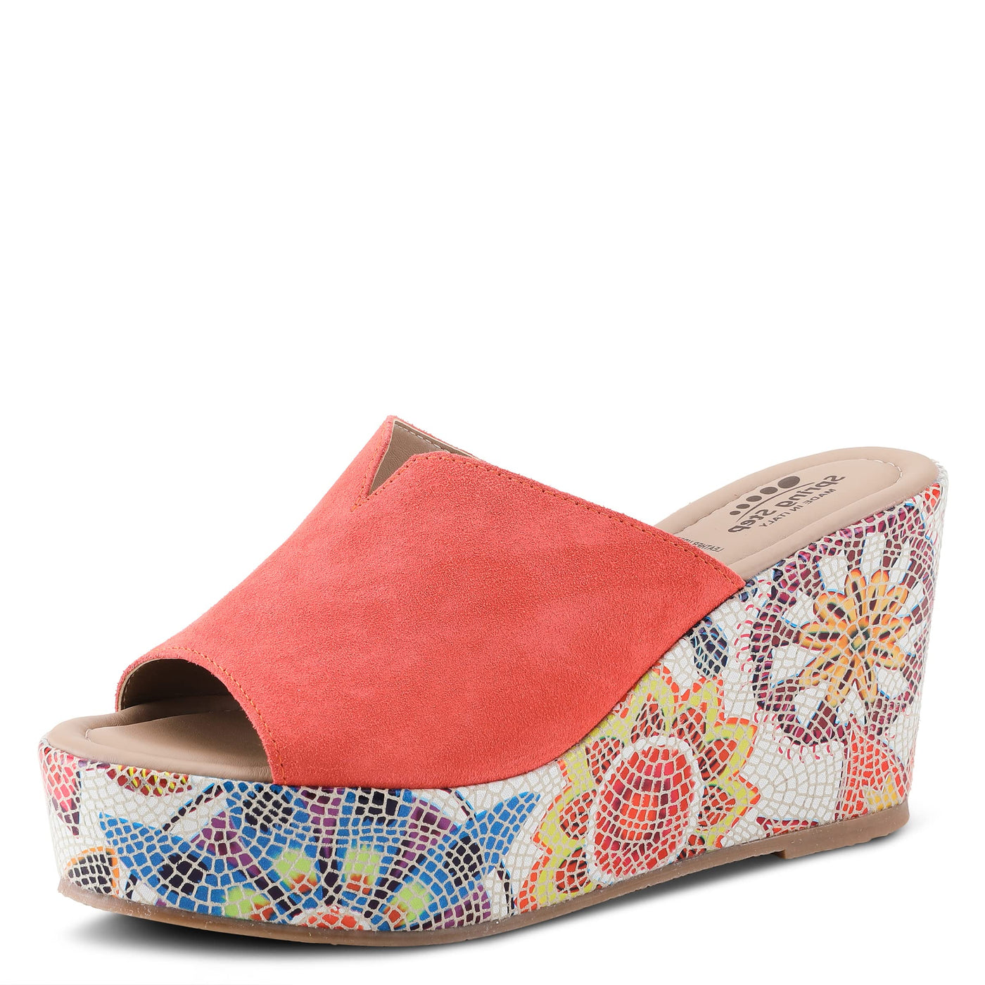 Spring Step Women's Laylani Slide Sandal Coral Suede EU 40 / US 9