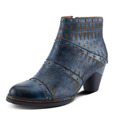 L'Artiste by Spring Step Women's Niobe Ankle Boot, Navy Multi, 8