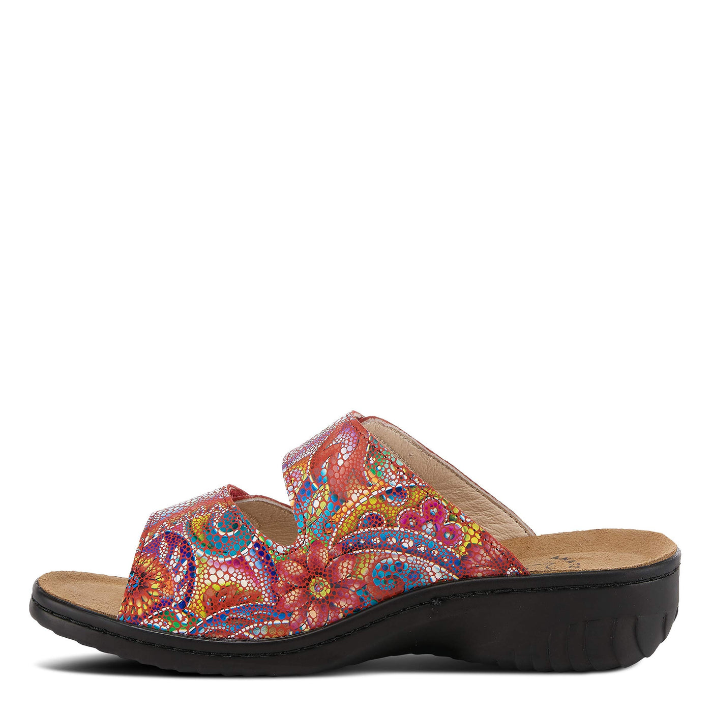 Spring Step Flexus Women's Bellasa Slide Sandal Red Multi EU 39 / US 8.5