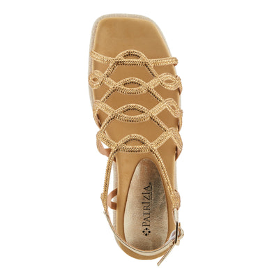 PATRIZIA Women's GLAMGLOSS Flat Sandals Gold EU 38 / US 7.5-8