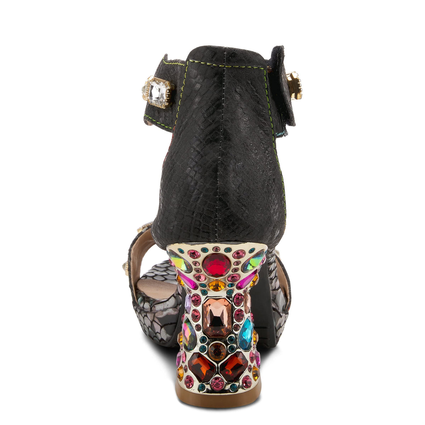 Spring Step L'Artiste Women's Jewell Quarter Strap Sandal Black EU 41 / US 9.5-10