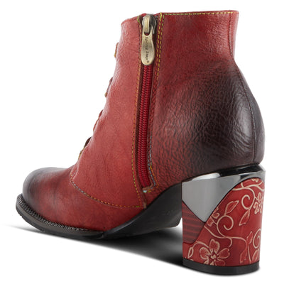 Spring Step L'Artiste Women's Maleeka Leather Mid Calf Boot Red Multi EU 37 / US 6.5-7