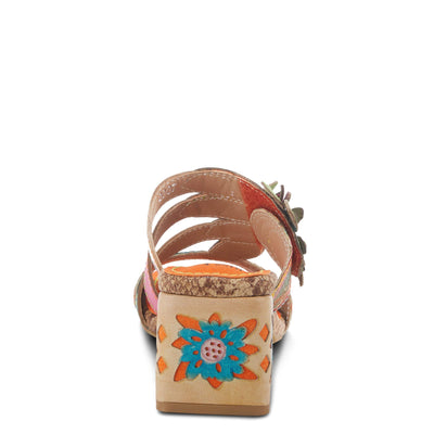 Spring Step L'Artiste Women's Izetru Slide Sandal Orange Multi EU 38 / US 7.5-8