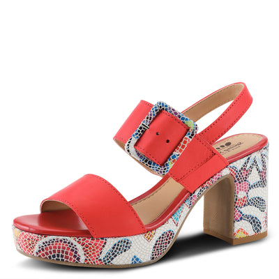 Spring Step Women's Azucar Ankle Strap Red Multi EU 39 / US 8.5