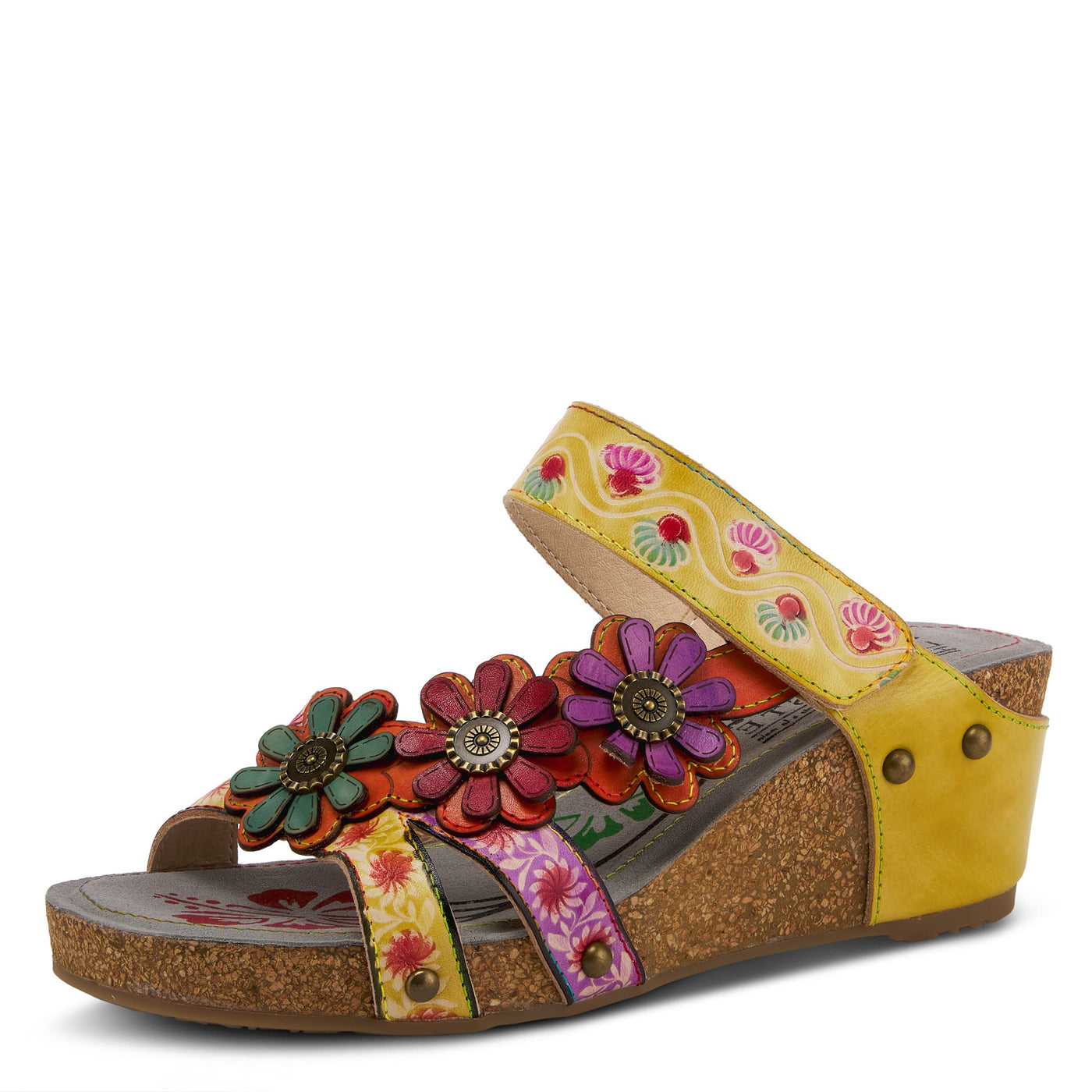 Spring Step L'Artiste Women's Delight Slide Sandals Hook & Loop Straps for Women