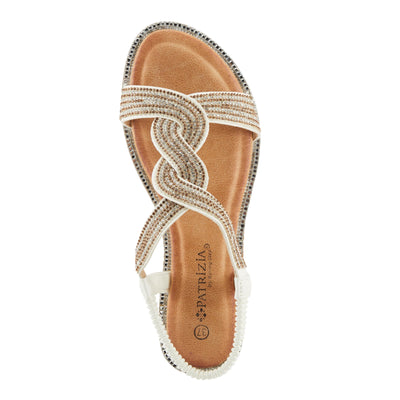 PATRIZIA Women's INVITE Flat Sandals White EU 39 / US 8.5