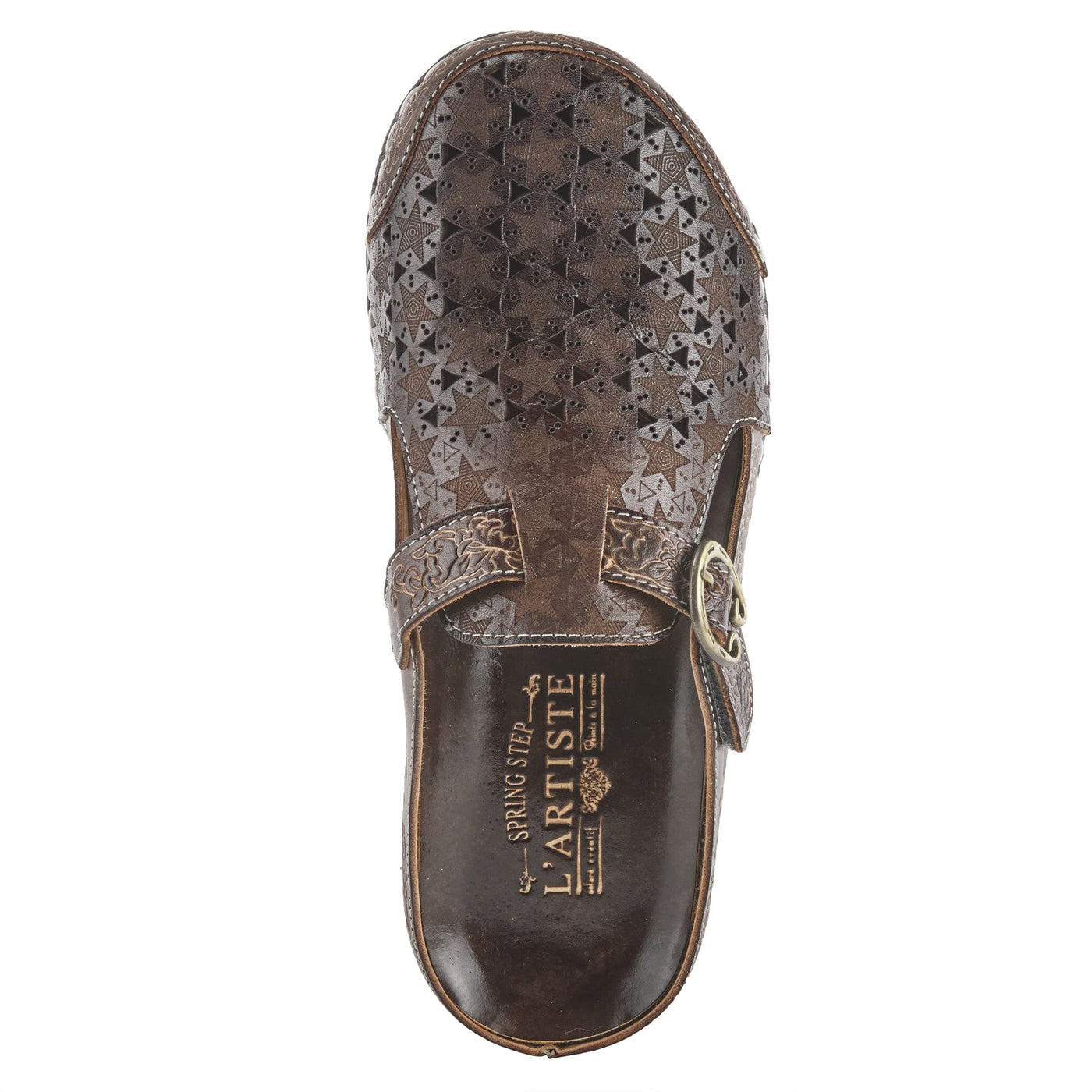 Spring Step L'Artiste Women's Popcorn Slide Sandal Brown EU 41 / US 9.5-10