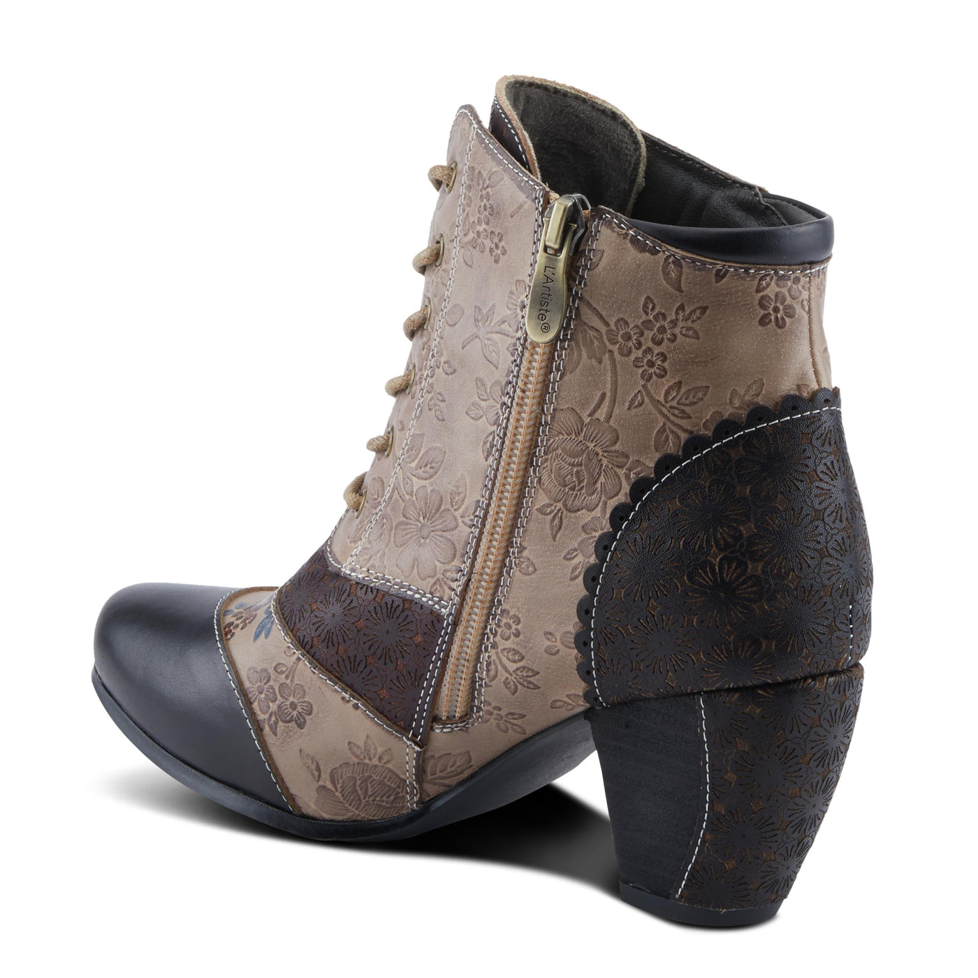 Spring Step L'Artiste Hiadelvice Women's Floral Bootie - Exquisite Details, Eye-Catching Ankle Boots Black Multi EU 40 / US 9