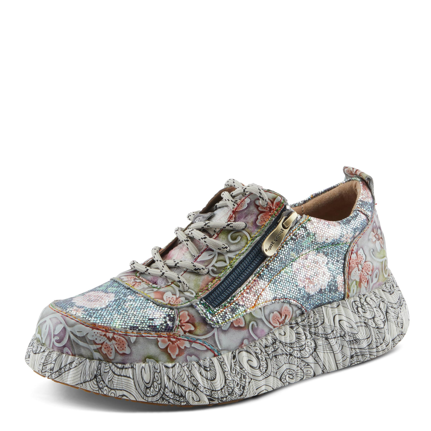 L'Artiste by Spring Step Women's Motion Sneaker, Grey Multi, 7.5-8
