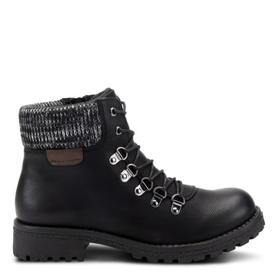 PATRIZIA Spring Step Clarris Lace-Up Booties for Women - Ladies Boots with Cozy Faux Fur Lining - Tonal Stitching Ankle Boots for Womens