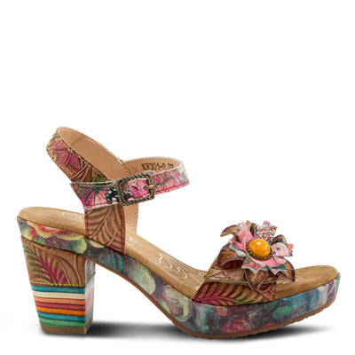 Spring Step L'Artiste Women's Leilanie Quarter Strap Sandal Tan Multi EU 35 / US 5
