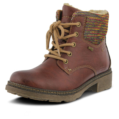 Spring Step Women's Marylee Combat Boot, Bordeaux, 37 M EU Medium EU (US 6.5 7 US)