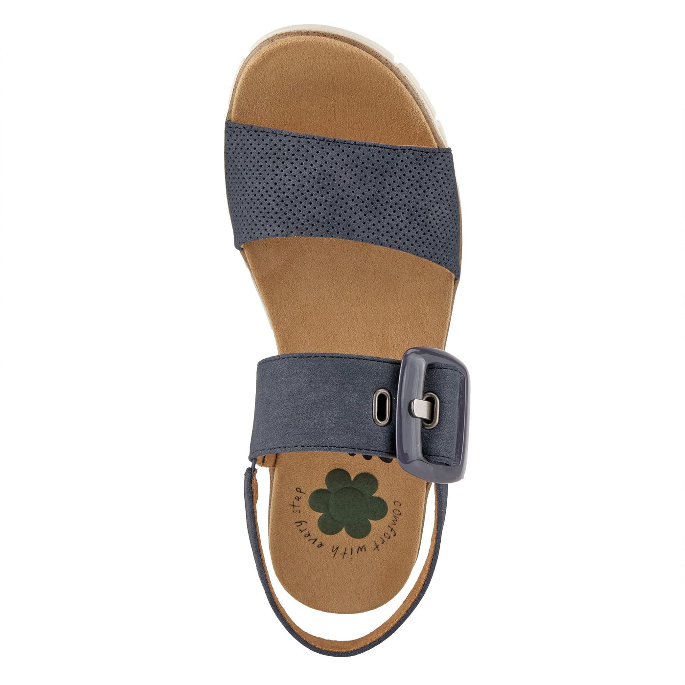 Spring Step Women's Bodonia Slingback Wedge Sandal Navy EU 37 / US 6.5-7