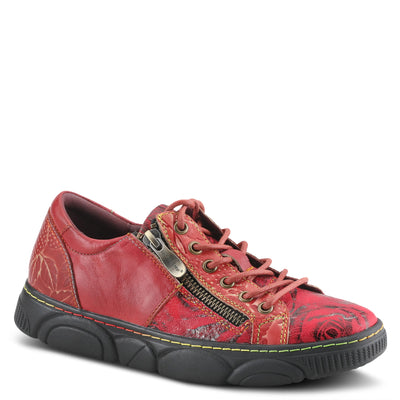Spring Step L`Artiste Danli-Bloom Sneakers for Women - Sneaker Shoes for Women with Adjustable Metal Zipper - Womens Sneaker Shoe for Outdoor - Red Multi EU 42 / US 10.5-11