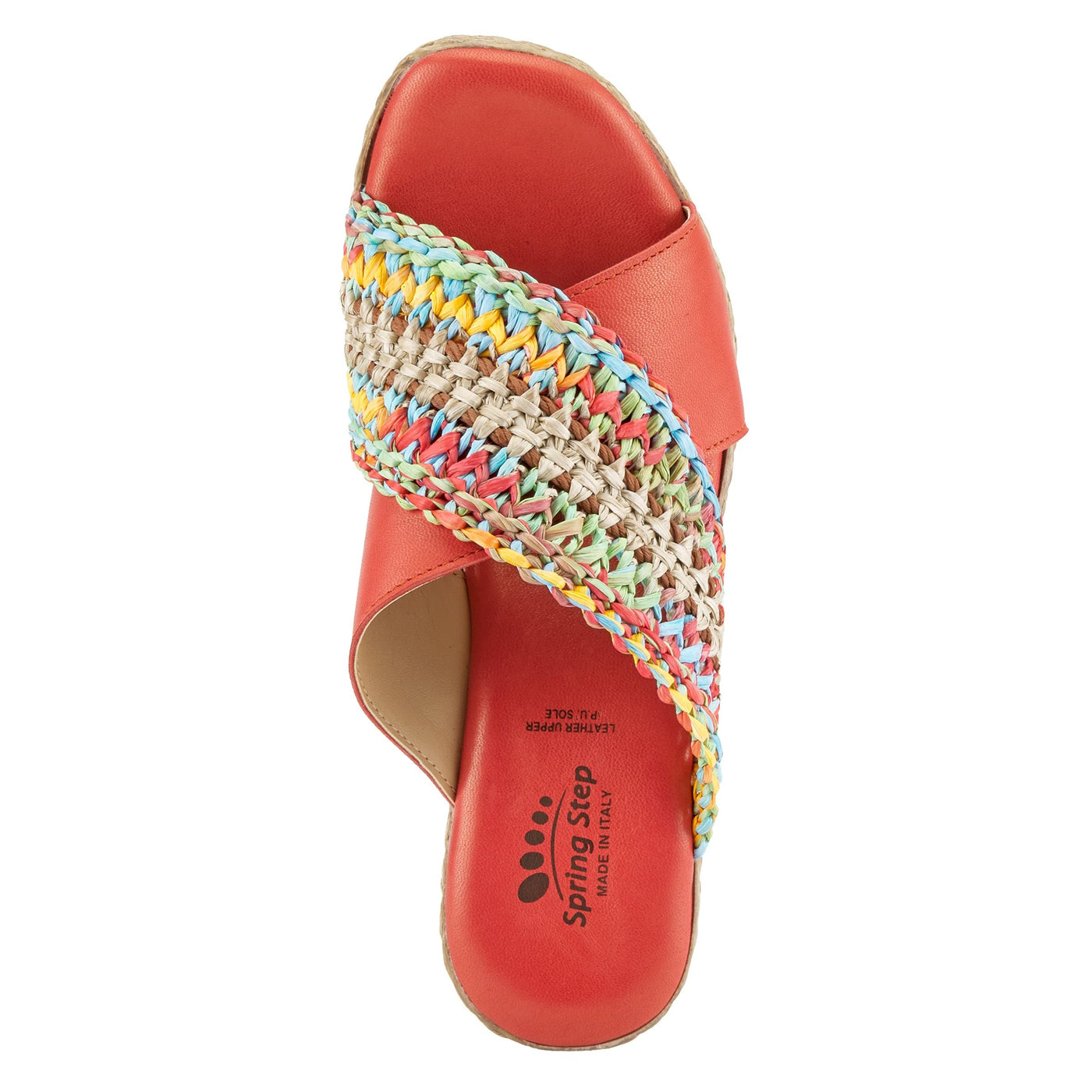 Spring Step Women's Fazzina Slide Wedge Sandal Red EU 39 / US 8.5
