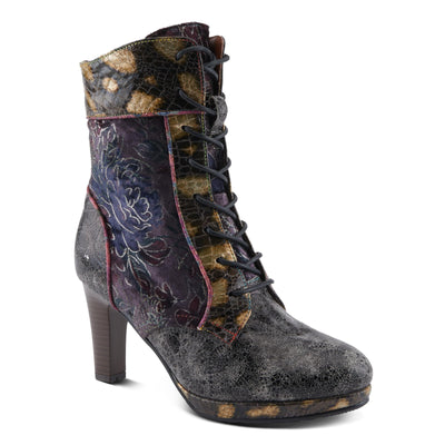 Spring Step L'Artiste Abra Women's Bold Bootie - Fierce Fashionista, Chic & Stand-Out Ankle Boots Pewter Multi EU 37 / US 6.5-7
