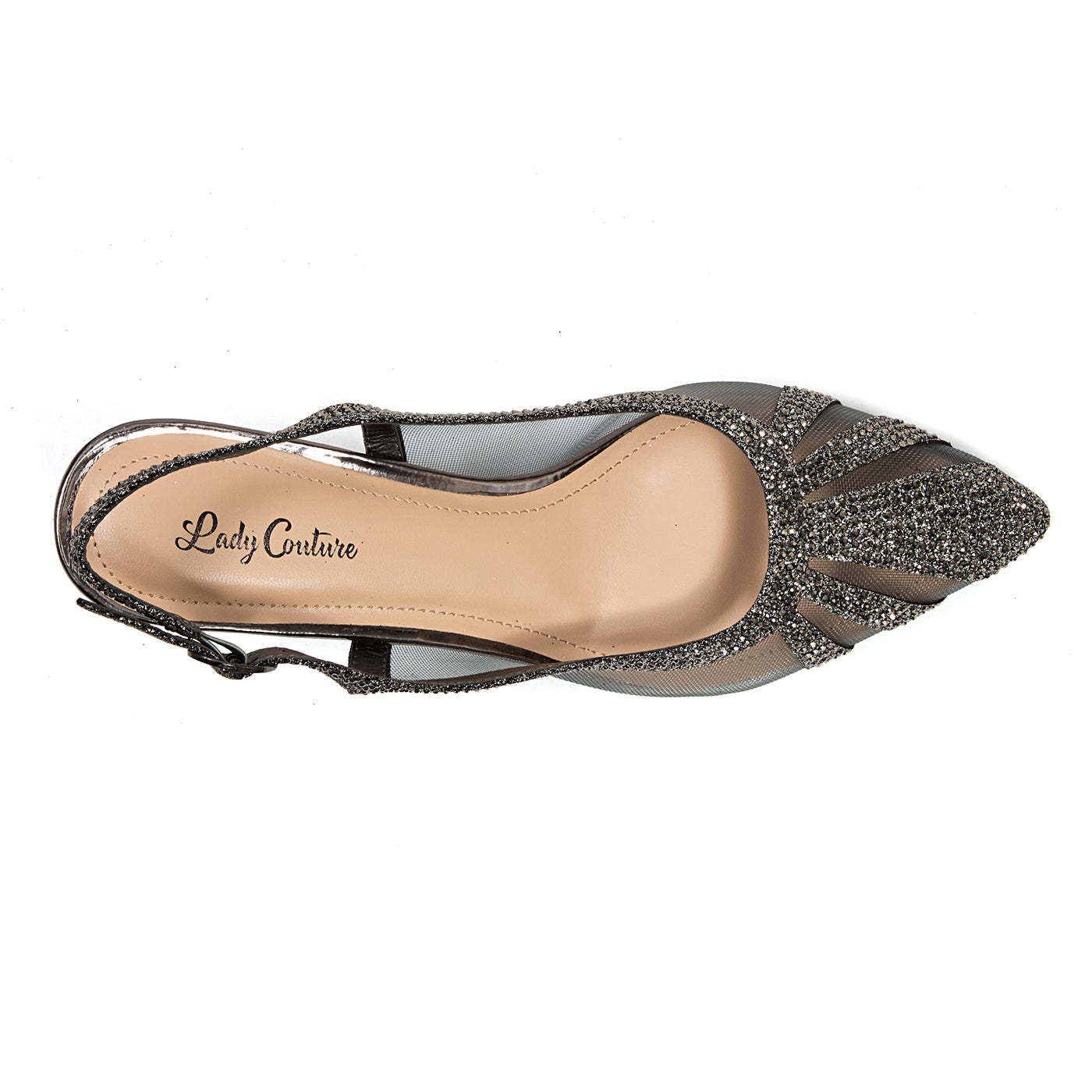 Ninety Union Macy Rhinestone Trimmed Sling Back, Pewter, 10