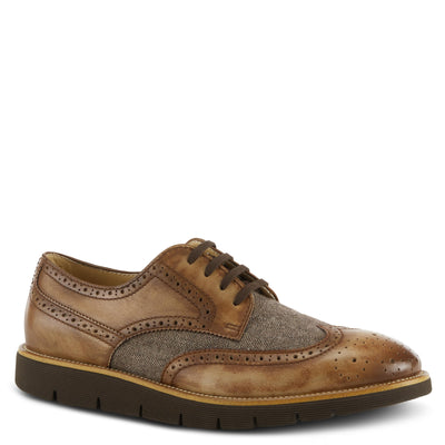 Spring Step L'Artiste Beaufort Oxford Shoes for Men - Leather Shoes with Lace-Up Closure - Mens Shoes for Casual Outdoor Walking - Camel EU 40 / US 7-7.5