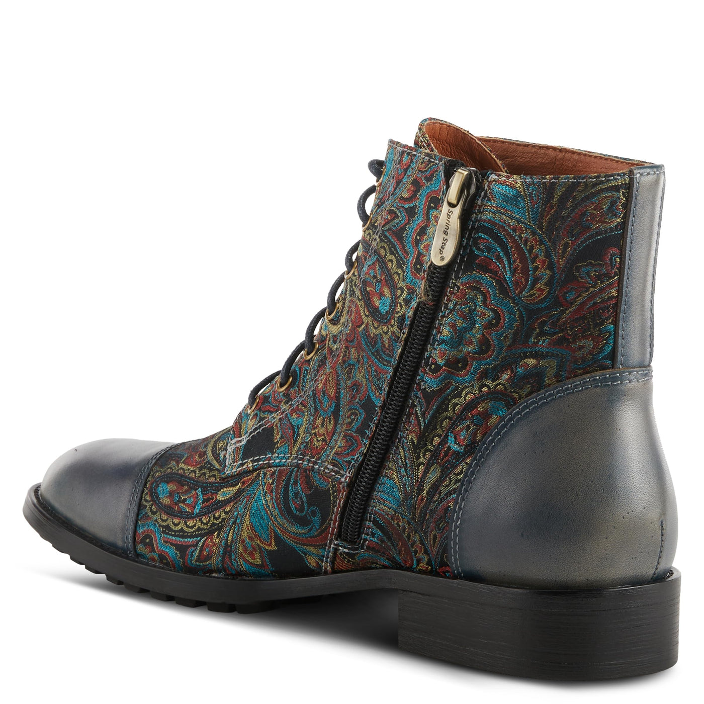 Spring Step L'Artiste Men's Berger Leather Bootie Blue Multi EU 44 / US 10.5-11