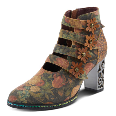 Spring Step L'Artiste Ivyisla Women's Versatile Shootie - Perfect with Leggings, Socks, or Barefoot, Chic & Comfortable Booties Tan Multi EU 40 / US 9