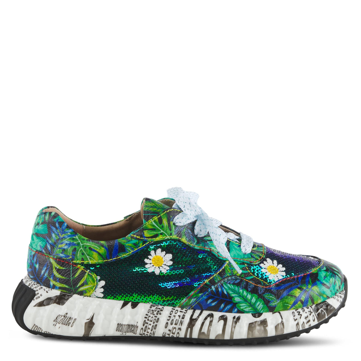 Spring Step L'Artiste Women's Zingy Fashion Sneaker Green Multi EU 39 / US 8.5