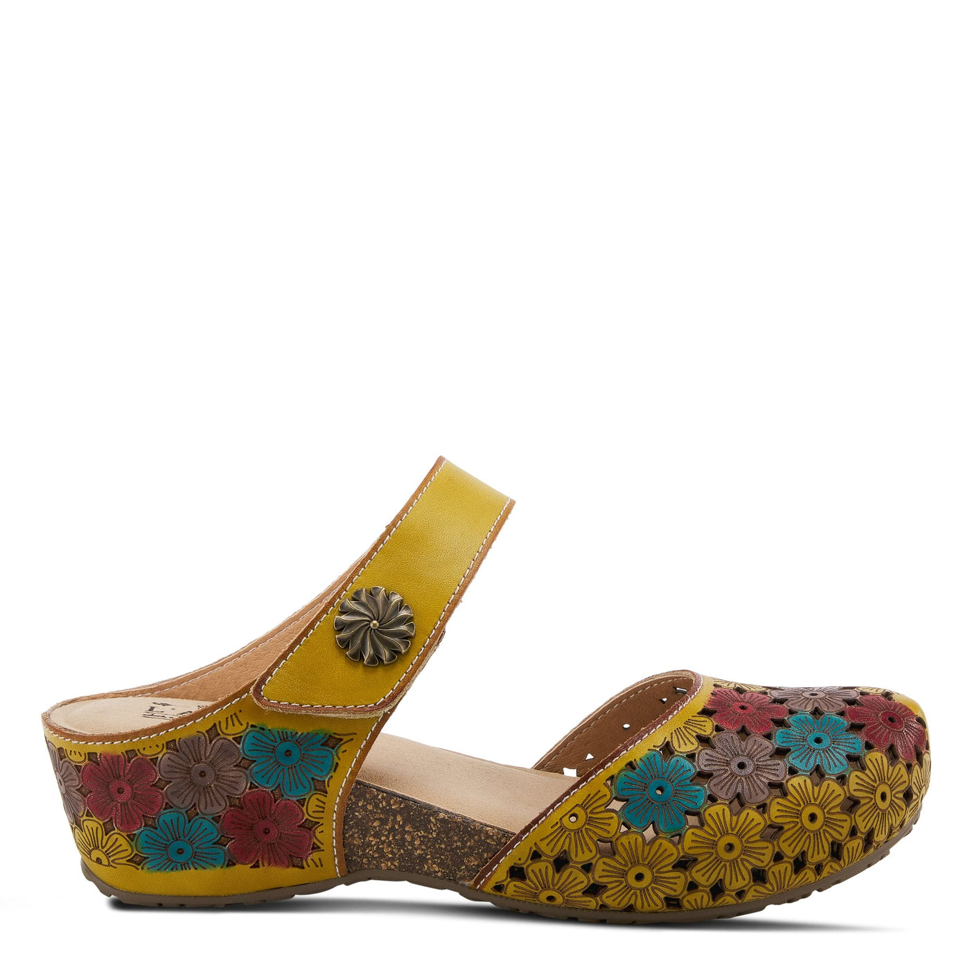 Spring Step L'Artiste Women's Spikey Sandals Yellow Multi EU 42 / US 10.5-11