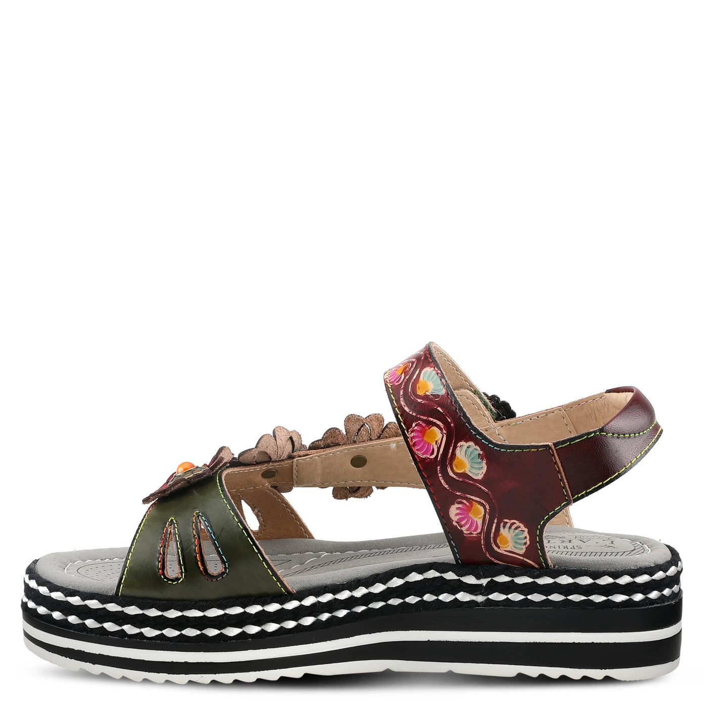 Spring Step L'Artiste Women's Laga Slide Sandal Plum Multi EU 39 / US 8.5