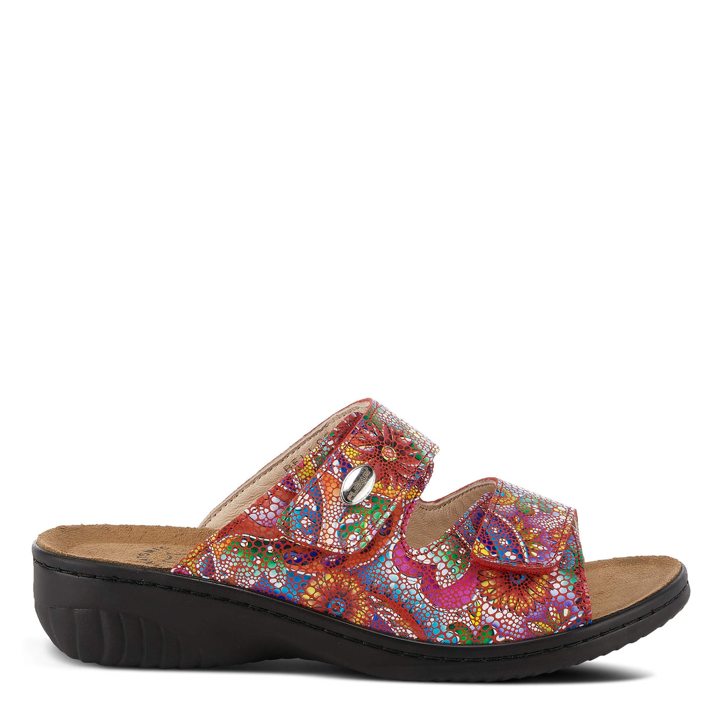 Spring Step Flexus Women's Bellasa Slide Sandal Red Multi EU 39 / US 8.5