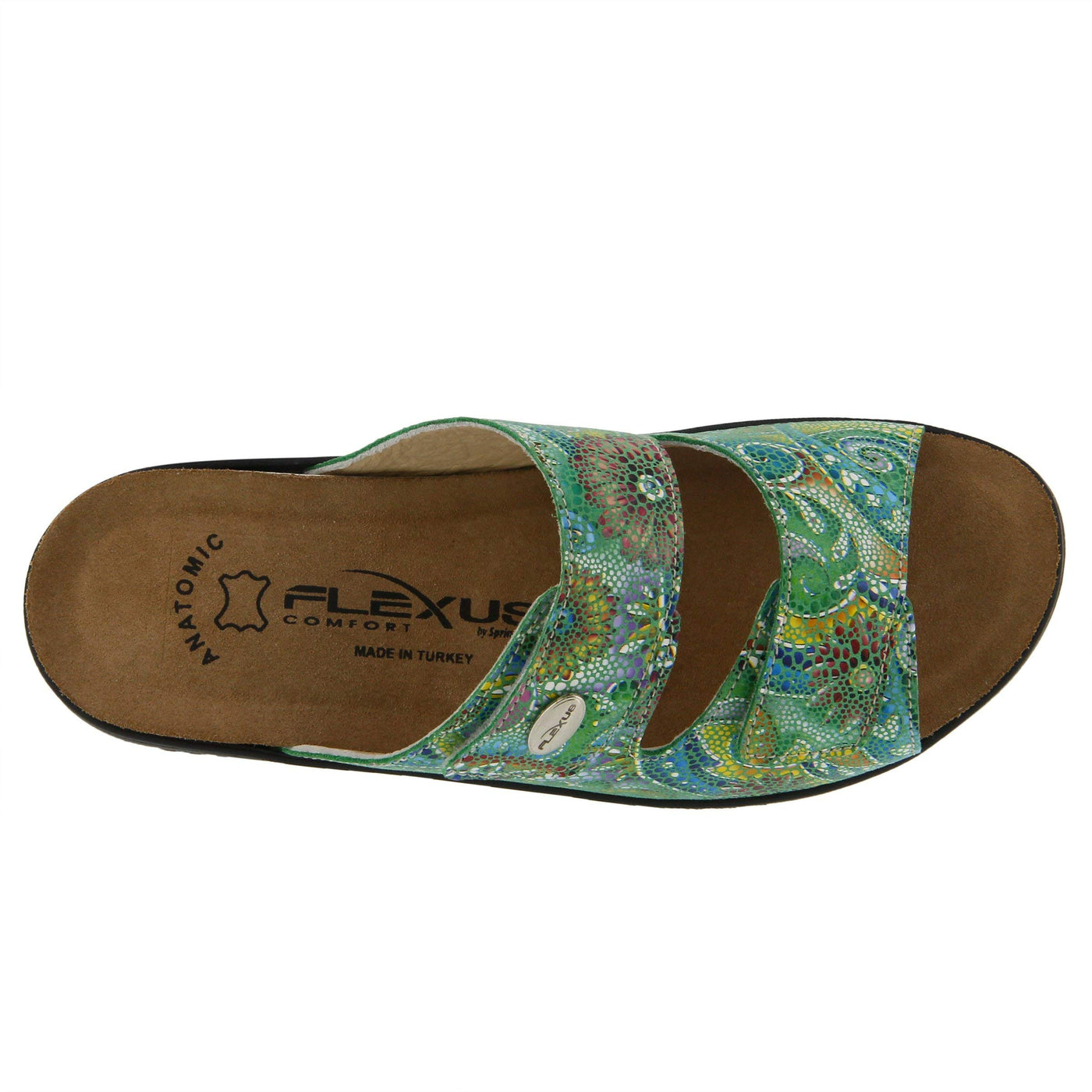 Spring Step Flexus Women's Bellasa Slide Sandal Green Multi EU 41 / US 9.5-10