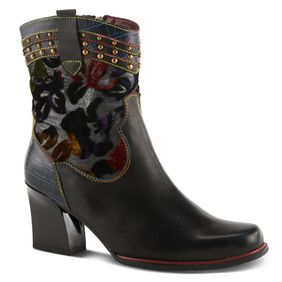 Spring Step L'Artiste Women's Happytime Leather Bootie Black Multi EU 37 / US 6.5-7