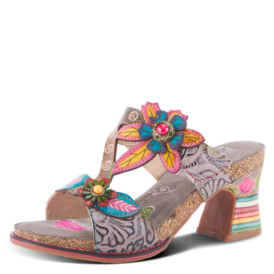 Spring Step L'Artiste Women's Rossie Slide High Heel SandalGrey Multi EU 36 / US 5.5-6