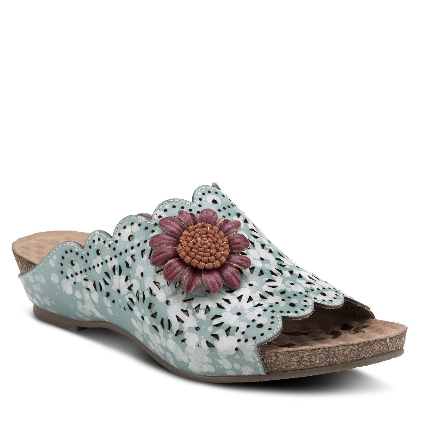 Spring Step L'Artiste Women's Margene Slide Sandal Green Multi EU 36 / US 5.5-6