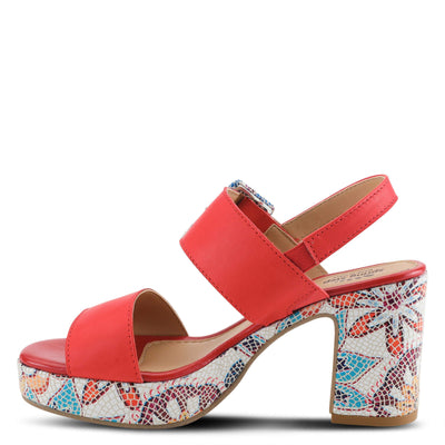 Spring Step Women's Azucar Ankle Strap Red Multi EU 39 / US 8.5