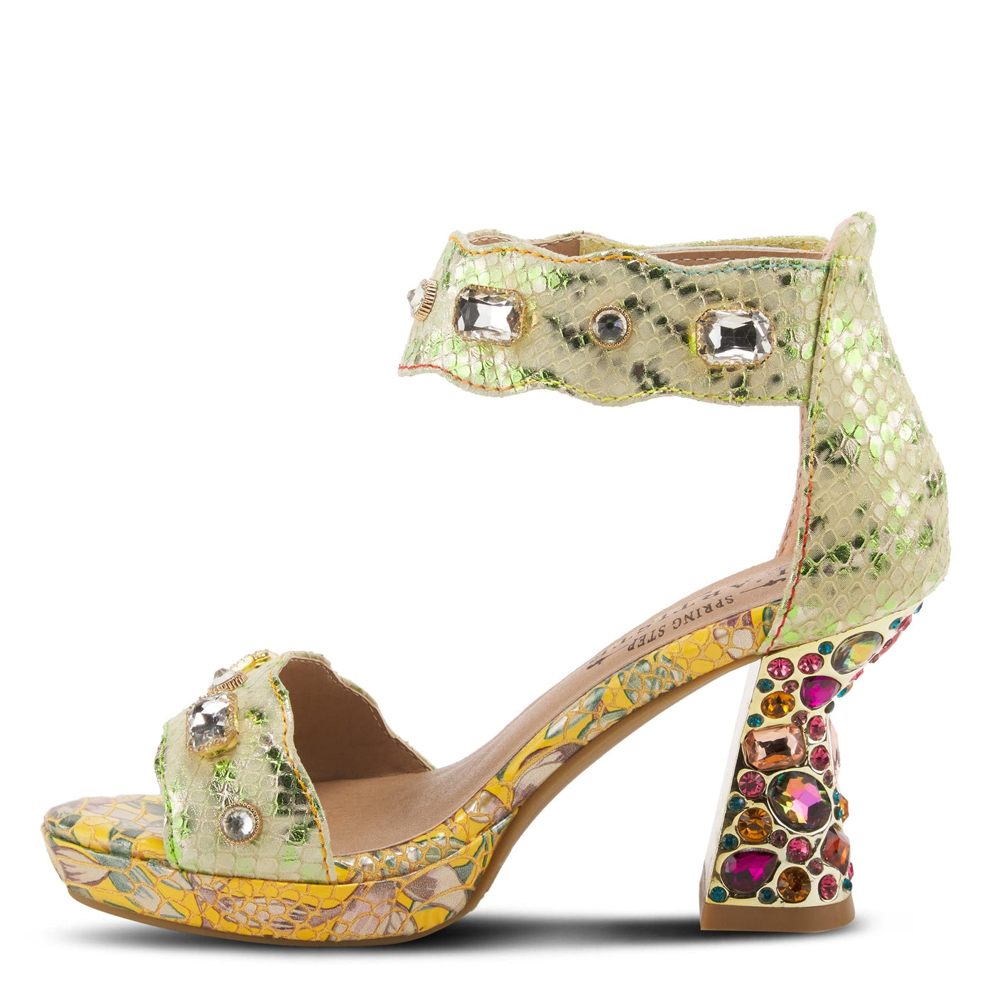 Spring Step L'Artiste Women's Jewell Quarter Strap Sandal Yellow EU 36 / US 5.5-6