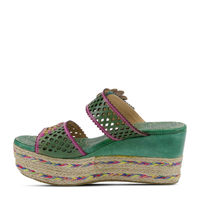 L'Artiste by Spring Step Virgie Mint Green Multi Leather 38 (US Women's 7.5-8) M