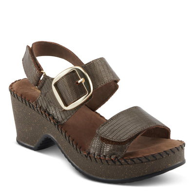 Spring Step CHENDA Women's Demi Wedge Sandals - Stylish & Comfortable, Sumptuous Suede Footbed Bronze EU 40 / US 9