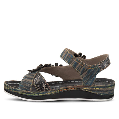 Spring Step L'Artiste Women's Mahvash Ankle Strap Sandal Black Multi EU 36 / US 5.5-6