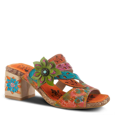 Spring Step L'Artiste Women's Izetru Slide Sandal Orange Multi EU 38 / US 7.5-8