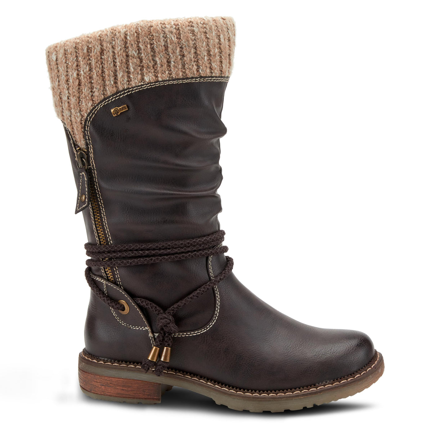 Spring Step Women's Mid Calf Boot, Dark Brown, 10.5-11