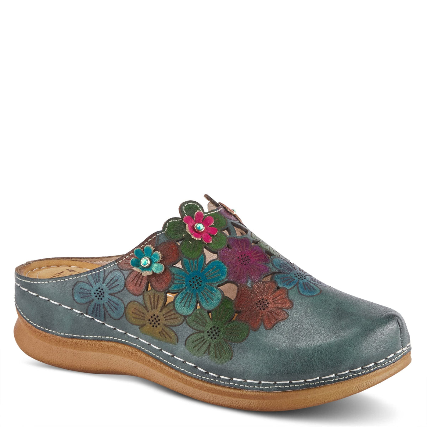 Spring Step L'Artiste Women's Augi Clog Blue Multi EU 37 / US 6.5-7