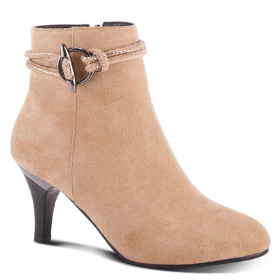 PATRIZIA Women's Kitten Microsuede Heeled Bootie Light Grey EU 38 / US 7.5-8